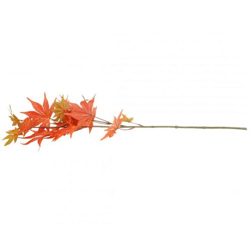 Floristik21 Dekozweig Ahorn Orange Blätter Kunstzweig Herbst 80cm