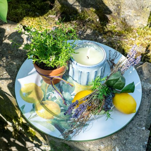 Floristik21 Dekozweig Mediterrane Deko Zitronen Künstlich 30cm