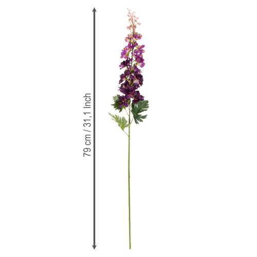 Artikel Dekorative Delphinium Kunstblume in Lila 79 cm – Set aus 3 Stielen für elegante Dekorideen