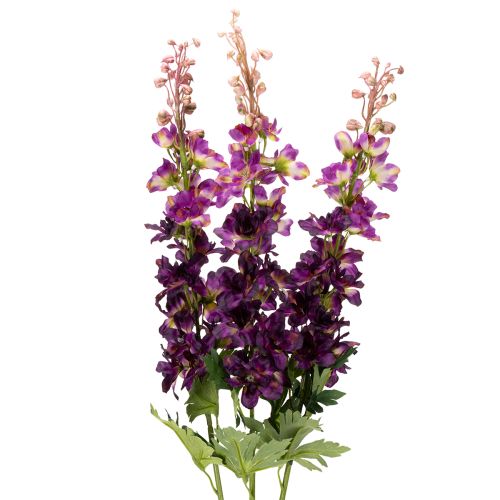 Artikel Dekorative Delphinium Kunstblume in Lila 79 cm – Set aus 3 Stielen für elegante Dekorideen