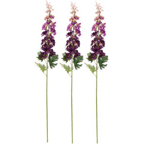 Artikel Dekorative Delphinium Kunstblume in Lila 79 cm – Set aus 3 Stielen für elegante Dekorideen