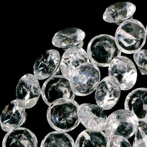 Floristik21 Dekosteine Diamant Acryl Klar Ø1,8cm 150g Streudeko