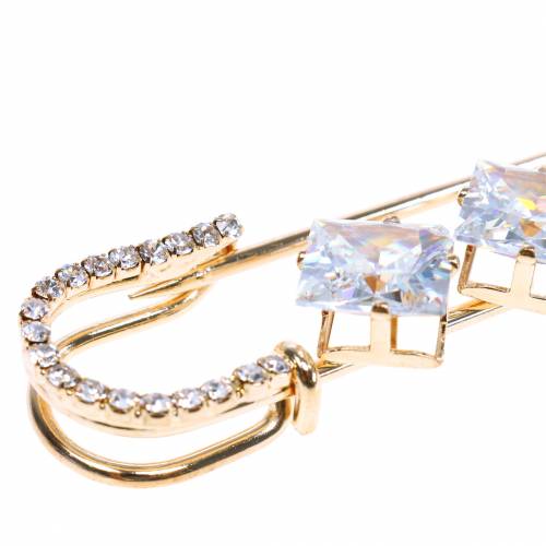 Sicherheitsnadel Schmucknadel Diamant Gold 2St
