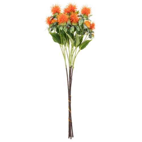 Künstliche Färberdistel orange 55cm Kunstblume für Innenbereich 4St | Floristik21.de