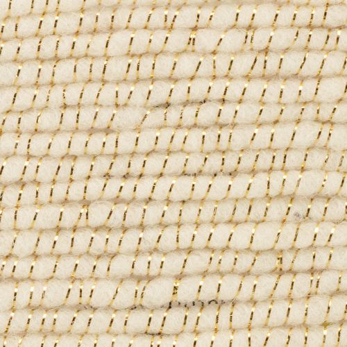 Artikel Wollkordel Weiß mit Goldfaden 5m x 5mm – Dekokordel mit Draht für Basteln und Floristik