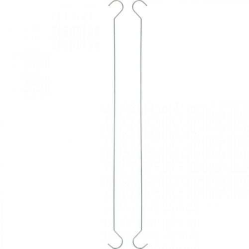Metall-Haken, Doppelhaken Silbern XL L40cm 5St