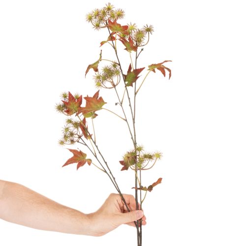 Künstlicher Amberbaumzweig mit Fruchtständen 132cm Herbstfarben Kunststoff | Floristik21.de