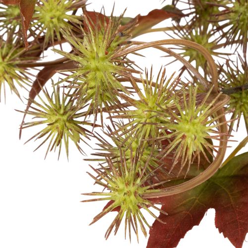 Künstlicher Amberbaumzweig mit Fruchtständen 132cm Herbstfarben Kunststoff | Floristik21.de