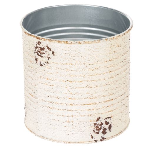 Dose Übertopf Creme Metall