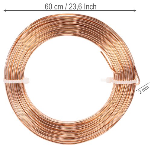 Artikel Aluminiumdraht Rolle 60m 500g Kupfer für Floristik und Bastelarbeiten