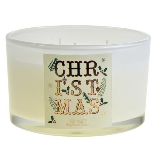 Floristik21 Dreidochtkerze Weihnachten Duftkerze im Glas Vanille Frucht Ø13cm