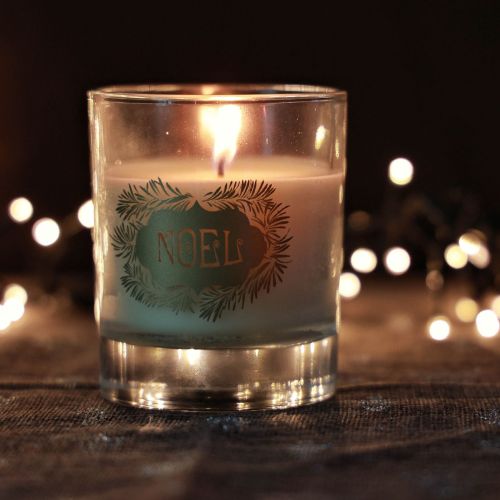 Artikel Duftkerze Weihnachten Kerze Glas Klar Weihnachtskerze 7,5cm