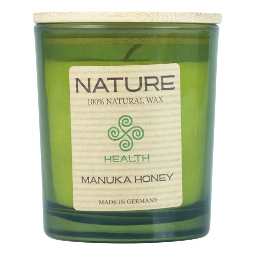 Floristik21 Duftkerze im Glas Naturwachs Kerze Manuka Honey 85×70mm