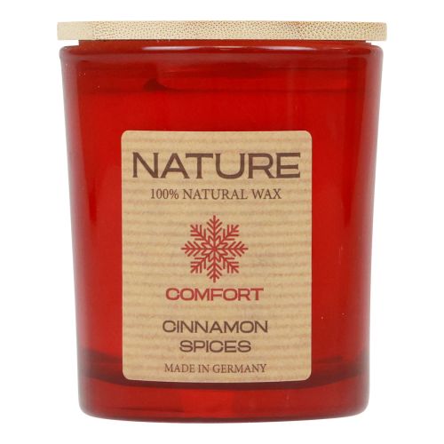 Floristik21 Duftkerze im Glas Naturwachs Kerze Cinnamon Spices 85×70mm