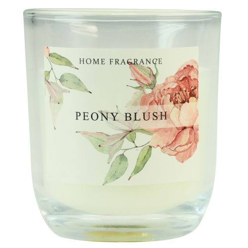 Floristik21 Duftkerze im Glas Pfingstrose Peony Blush Ø7,5cm H8,5cm