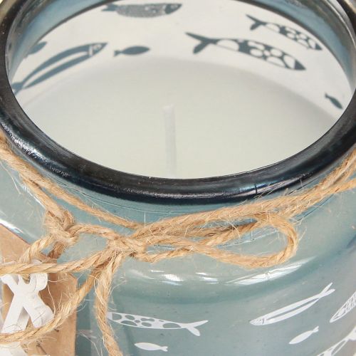 Artikel Duftkerzen im Glas Fische maritim Blau Grün 11cm 3er-Set kaufen