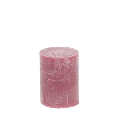 Artikel Durchgefärbte Kerzen Altrosa 60x80mm 4St