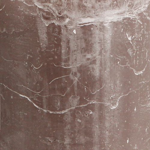Artikel Durchgefärbte Stumpenkerzen Braun, 85×120mm, 2er-Set, Lange Brenndauer