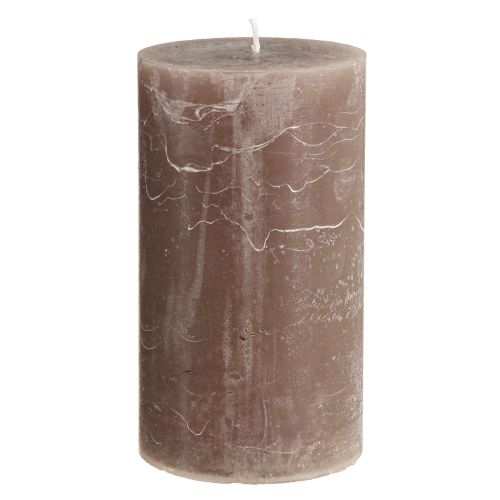 Artikel Durchgefärbte Kerzen Braun Stumpenkerzen 85×150mm 2 St f&amp;uuml;r stilvolle Deko
