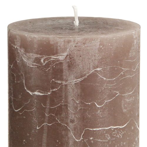 Artikel Durchgefärbte Kerzen Braun Stumpenkerzen 85×150mm 2 St f&amp;uuml;r stilvolle Deko