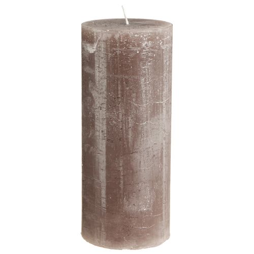 Artikel Durchgefärbte Braune Stumpenkerzen 85x200mm für stilvolles Ambiente, 2er-Set