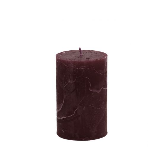 Durchgefärbte Kerzen Burgund 60x100mm 4St