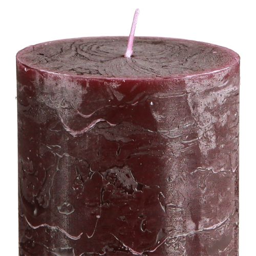 Artikel Durchgefärbte Stumpenkerzen Burgund 70x120mm - Set aus 4 für stimmungsvolle Dekoration