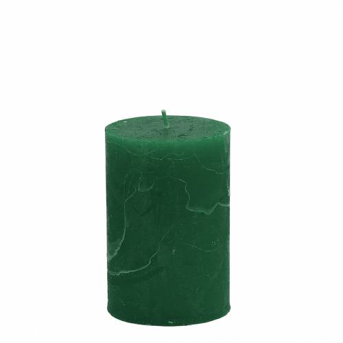 Artikel Durchgefärbte Kerzen Dunkelgrün 70x100mm 4 St