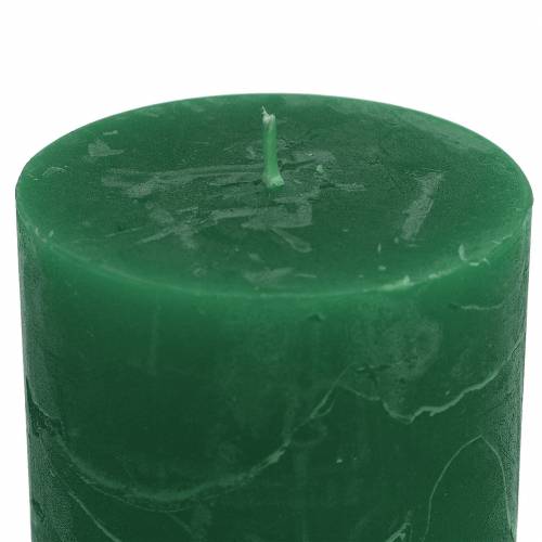 Artikel Durchgefärbte Kerzen Dunkelgrün 70x100mm 4 St