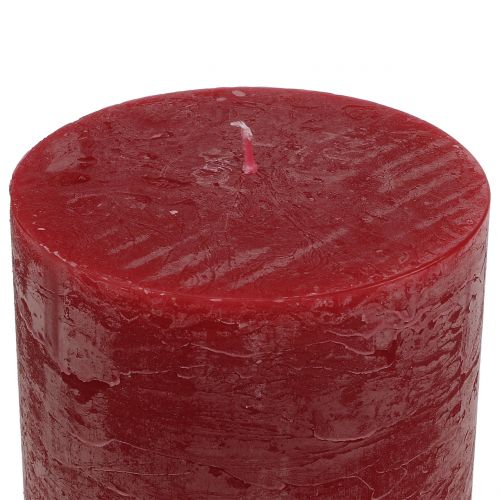 Artikel Durchgefärbte Kerzen Dunkelrot 60x100mm 4 St
