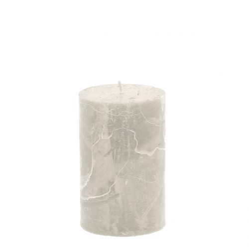 Durchgefärbte Kerzen Grau 60x100mm 4 St