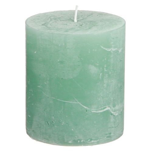 Artikel Durchgefärbte Kerzen Grün Jade Stumpenkerzen 70×80mm 4 St