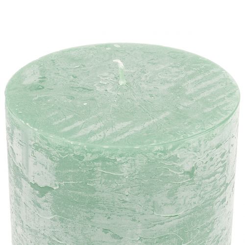 Artikel Durchgefärbte Kerzen Hellgrün 50x100mm 4 St