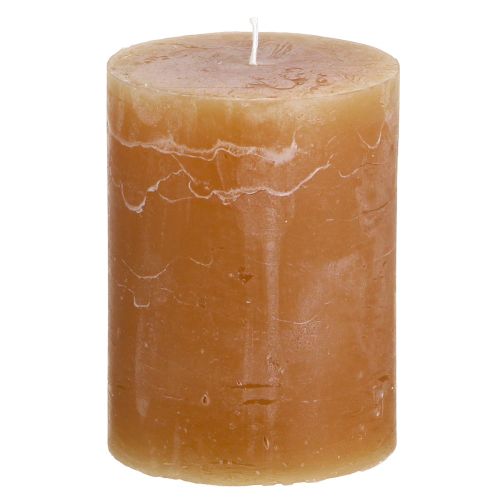Durchgefärbte Stumpenkerzen Karamell 60×80mm 4er-Set – Gemütlichkeit und Stil