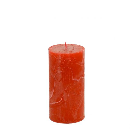 Artikel Durchgefärbte Kerzen Orange 50x100mm 4St