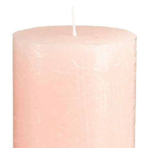 Artikel Durchgefärbte Stumpenkerzen Hellrosa 70×120mm 4er-Set für Dekoration und Events