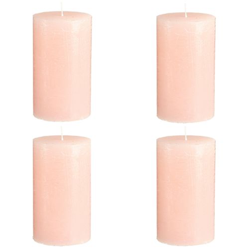 Artikel Durchgefärbte Stumpenkerzen Hellrosa 70×120mm 4er-Set für Dekoration und Events