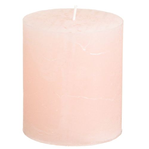 Artikel Durchgefärbte Kerzen Rosa 70x80mm Stumpenkerzen Hellrosa 4St für Deko und Festlichkeiten
