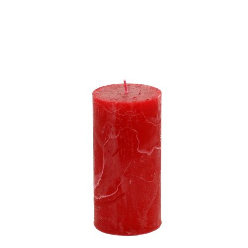 Durchgefärbte Kerzen Rot 50x100mm 4 St