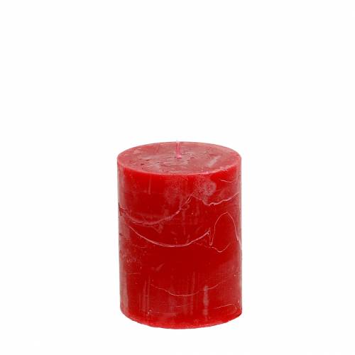 Durchgefärbte Kerzen Rot 70x80mm 4 St