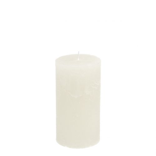 Floristik21 Durchgefärbte Kerzen Weiß 50x100mm 4 St