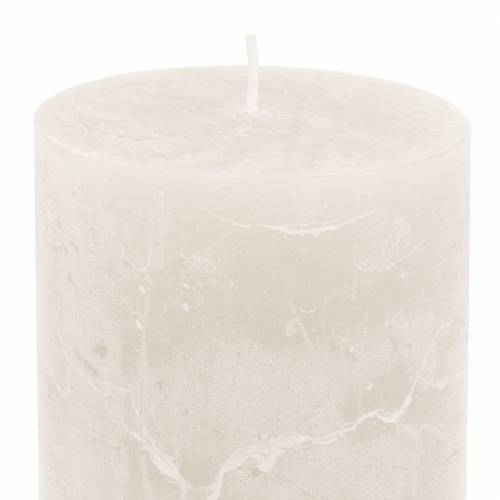 Durchgefärbte Kerzen Weiß 70x80mm 4St