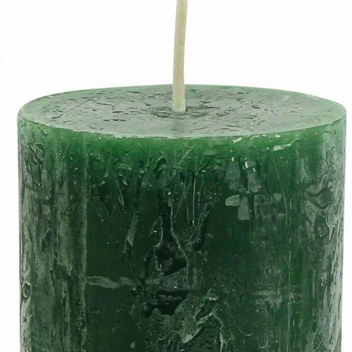 Durchgefärbte Kerzen Dunkelgrün Stumpenkerzen 60×110mm 4St