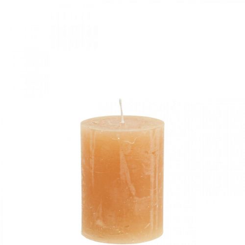 Artikel Durchgefärbte Kerzen Orange Peach Stumpenkerzen 60×80mm 4 St