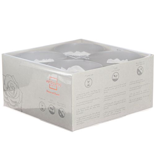 Artikel Infinity Rosen Weiß Ø8,5cm - Echte Rosenköpfe, Premium Konservierte Blumen, 4 Stück