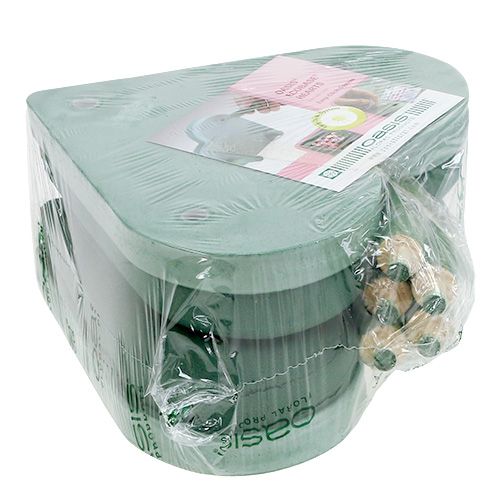 Steckschaum Herz mit Click System Steckmasse Grün 20cm 2St