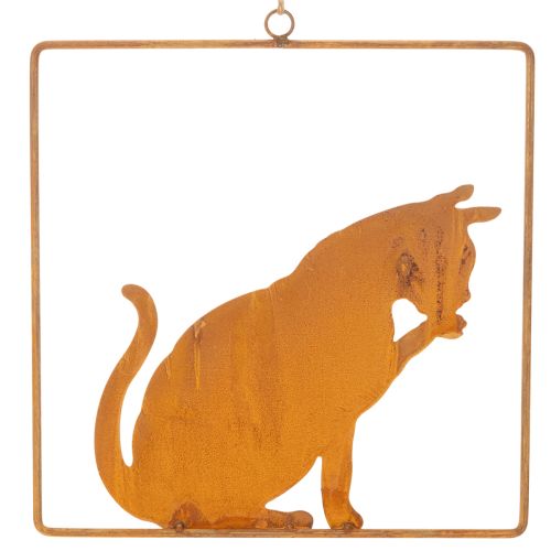 Edelrost Deko Katze Rostdeko zum Hängen 24,5cm | Floristik21.de