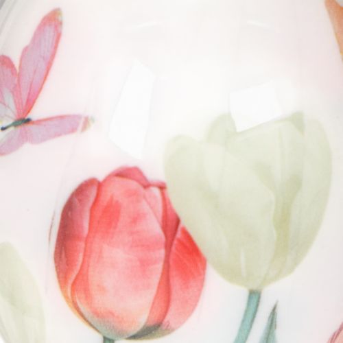 Artikel Ostereier Tulpenmotiv zum Aufhängen – Frühlingsdeko mit Band, 6 cm, 12er-Set
