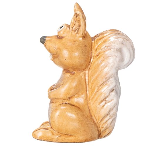 Eichhörnchen Figur Keramik sitzend 10cm braun für Herbstdeko | Floristik21.de