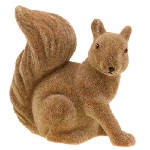 Deko Eichhörnchen beflockt Braun H20cm 2St